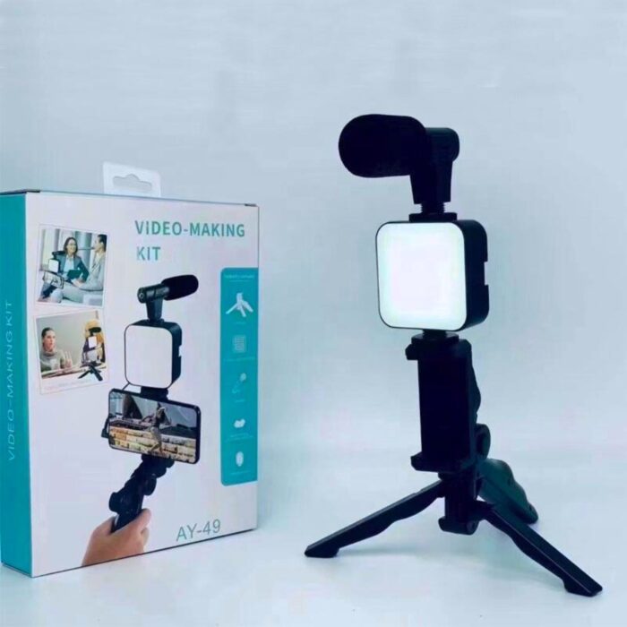 AY-49 Vlogging Kit, All-in-One Video Making Kit with Mini Tripod, 49 LED Fill Light, Directional Microphone, Mobile Holder & Wireless Remote Control, Ideal for YouTube, TikTok, Live Streaming, and Smartphone Photography - Image 6