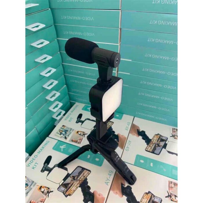 AY-49 Vlogging Kit, All-in-One Video Making Kit with Mini Tripod, 49 LED Fill Light, Directional Microphone, Mobile Holder & Wireless Remote Control, Ideal for YouTube, TikTok, Live Streaming, and Smartphone Photography - Image 5