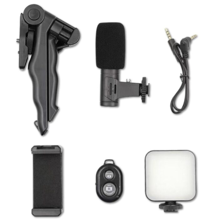 AY-49 Vlogging Kit, All-in-One Video Making Kit with Mini Tripod, 49 LED Fill Light, Directional Microphone, Mobile Holder & Wireless Remote Control, Ideal for YouTube, TikTok, Live Streaming, and Smartphone Photography - Image 2