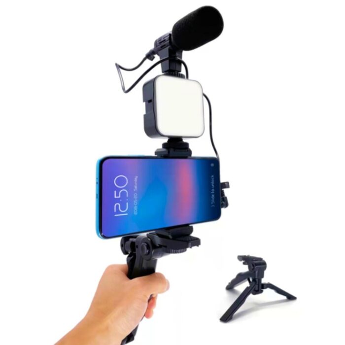 AY-49 Vlogging Kit, All-in-One Video Making Kit with Mini Tripod, 49 LED Fill Light, Directional Microphone, Mobile Holder & Wireless Remote Control, Ideal for YouTube, TikTok, Live Streaming, and Smartphone Photography - Image 3