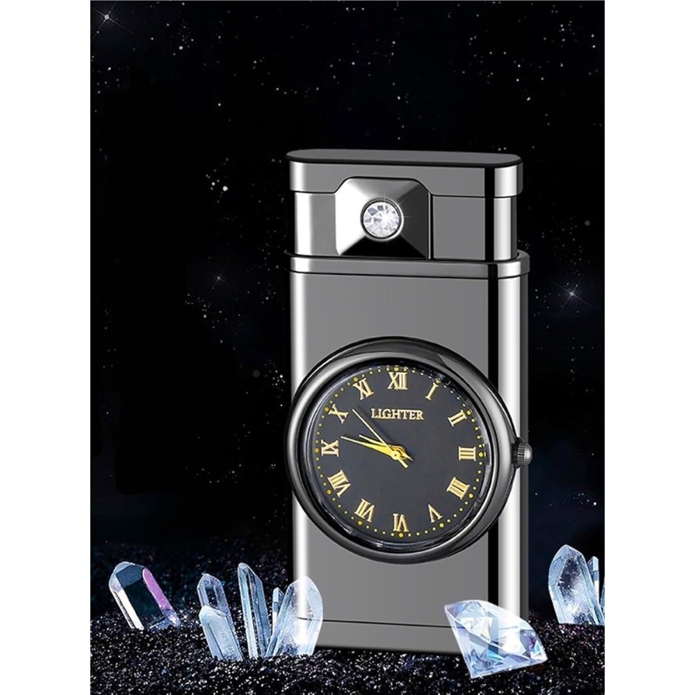Watch Lighter, Refillable Lighter, Fancy Metal Lighter aximart products images (3) Refillable Fancy Watch Lighter Stylish Metal Timepiece with Windproof Blue A1 Jet Super Flame and Push-Button Ignition - Image 6