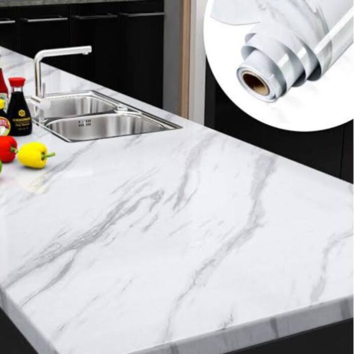 Marble Style Self-Adhesive Wallpaper Sheets Waterproof, Heat Resistant & Easy to Apply Wall Stickers, Marble Sheets & Wall Paneling - Image 9