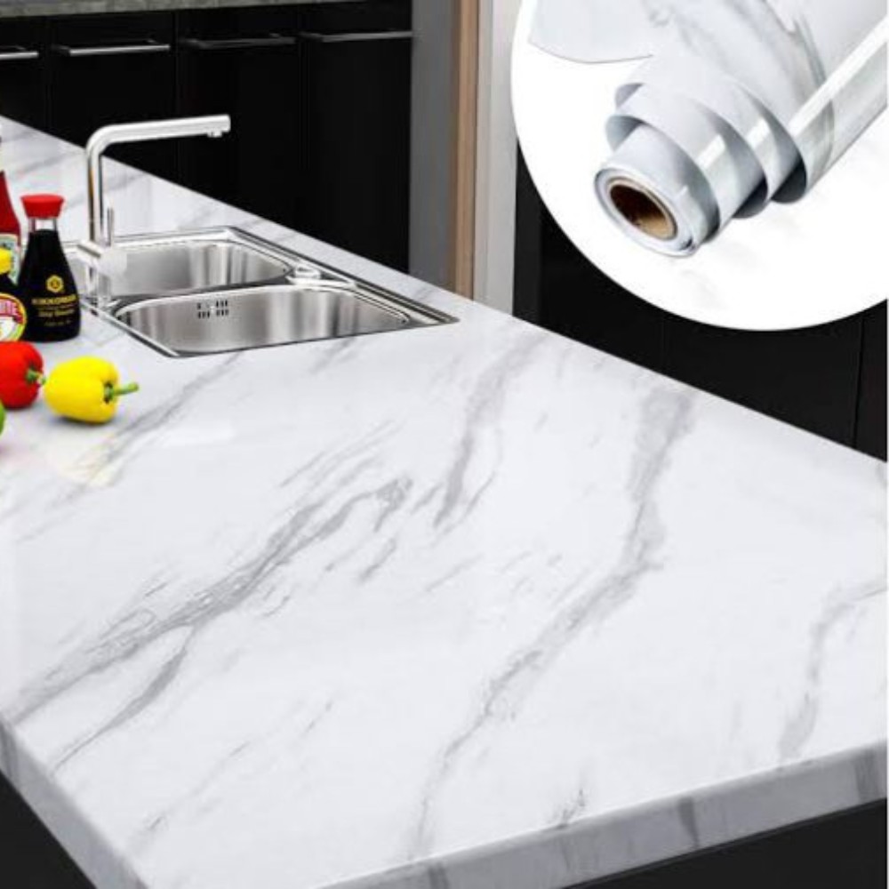 White Marble sheets aximart pictures (4) Marble Style Self-Adhesive Wallpaper Sheets Waterproof, Heat Resistant & Easy to Apply Wall Stickers, Marble Sheets & Wall Paneling - Image 9