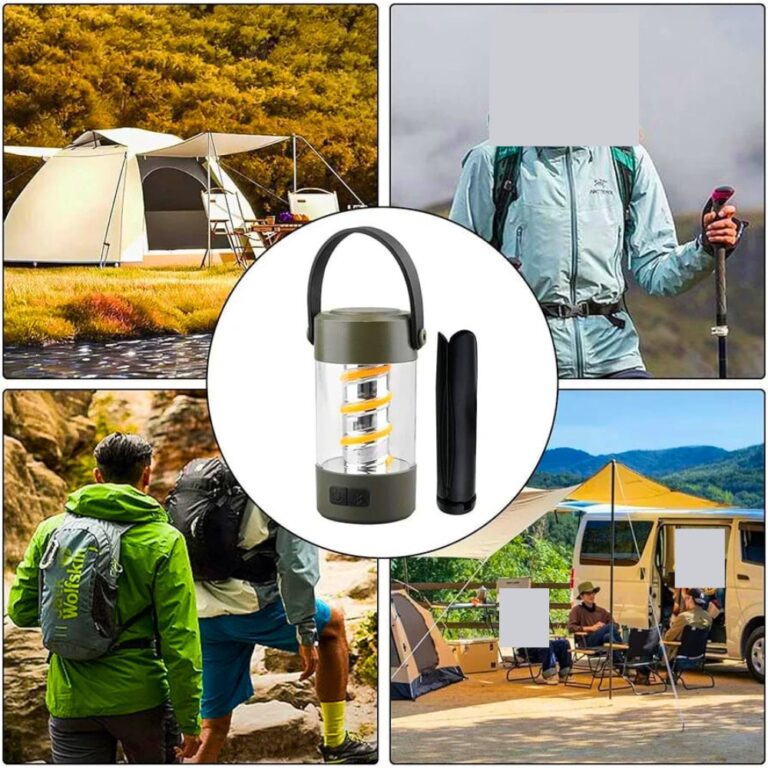 Wireless Bluetooth camping lantern with built-in stereo speaker for outdoor use in Pakistan – waterproof, rechargeable, and portable