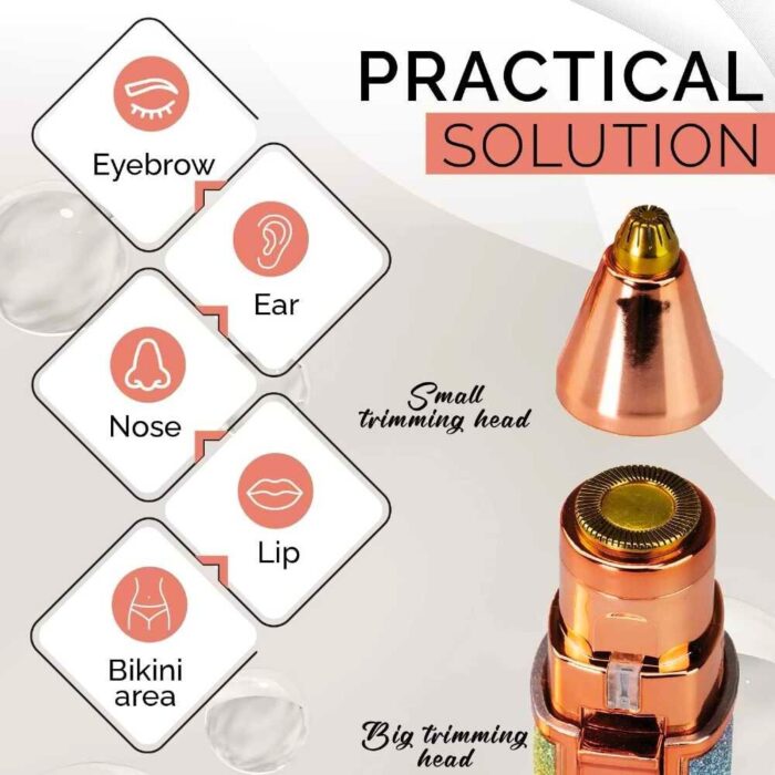 2-in-1 Electric Eyebrow Trimmer and Shaver, Painless Facial Hair Removal and Shaver, Precision Eyebrow Trimmer - Image 5