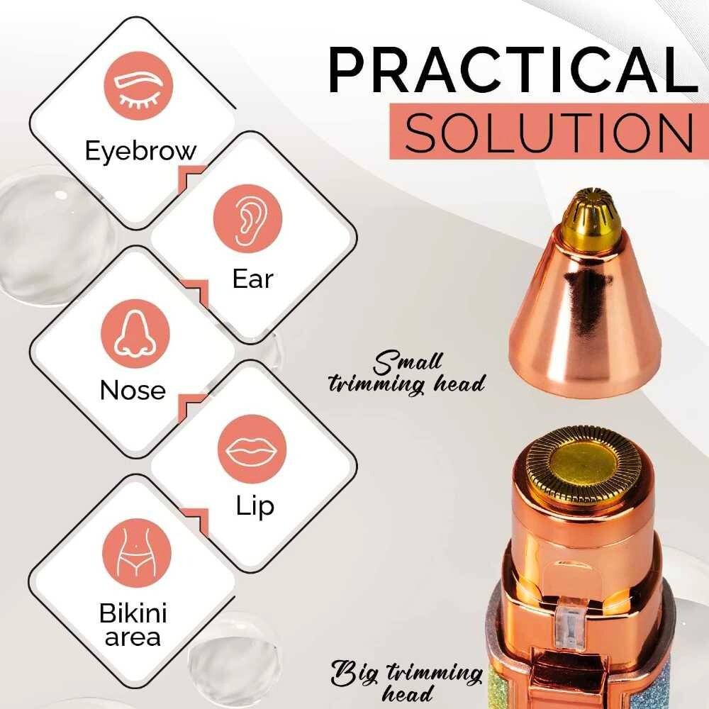 Electric Eyebrow Trimmer and Shaver glazmart (4) 2-in-1 Electric Eyebrow Trimmer and Shaver, Painless Facial Hair Removal and Shaver, Precision Eyebrow Trimmer - Image 5