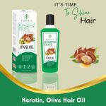 Emira Keratin and Olive Hair Treatment Oil, Enhanced with Argan Oil, Strengthens and Nourishes Hair Care Formula