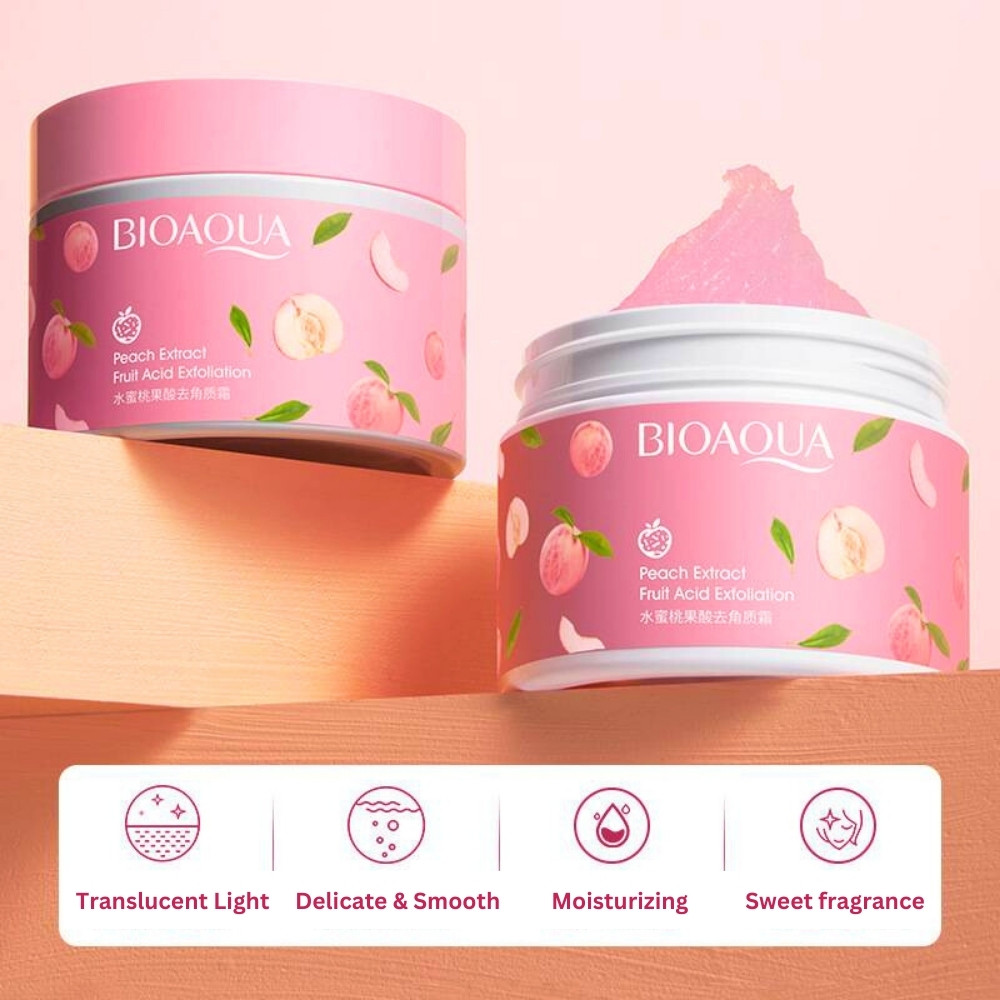bioaqua Peach Extract Gel Face Cream glazmart (3) BIOAQUA Peach Extract Gel Face Cream 140g, Moisturizing, Wrinkle Removal and Brightening - Image 3