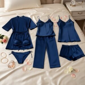 7-Piece Satin Sleepwear