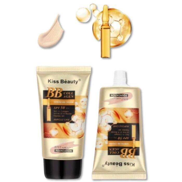 8-in-1 BB Collagen Liquid Foundation, Super Full Coverage Hydrating Long Lasting Formula, 65ml, Shades 110 and 115 - Image 4