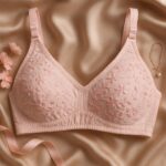 Cotton Embroidered Chikan Bra for Women Pink Daily Wear Bra with Super Soft Breathable Fabric, Floral Embroidery, Adjustable Straps & 2-Hook - Image 4
