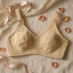 Cotton Plain Non-Padded Bra for Women, Lightweight Comfortable Everyday Wear, Soft Breathable Fabric, Sizes 32–42, Beige