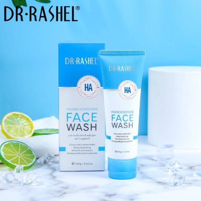 Original DR.RASHEL Hyaluronic Acid Hydrating Moisturizing and Smooth Face Wash, Deep Cleansing, Gentle Foaming Cleanser for All Skin Types – 100g - Image 1