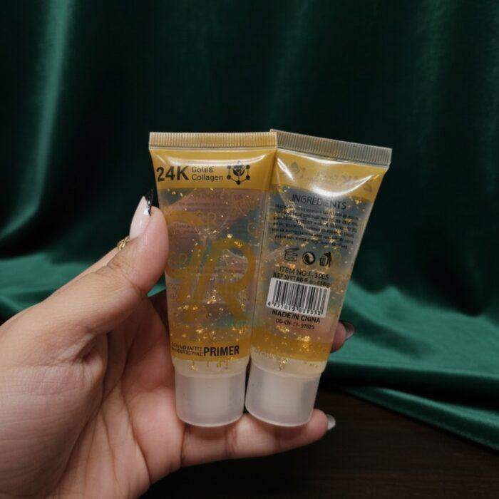 GR 24K Gold and Collagen Primer, Radiance super Boosting Liquid Makeup Base, Smooth Finish Long Lasting Hydration, 40ml - Image 4
