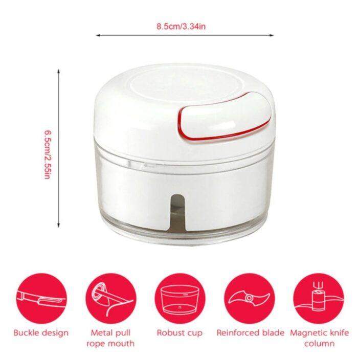 Mini Hand Powered Food Chopper, Multifunction Super Meat Grinder, Vegetable & Nut Mincer All in 1 - Image 4