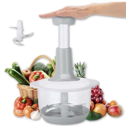 Hand Press Food Chopper 1.5L – Manual Vegetable and super Meat Grinder
