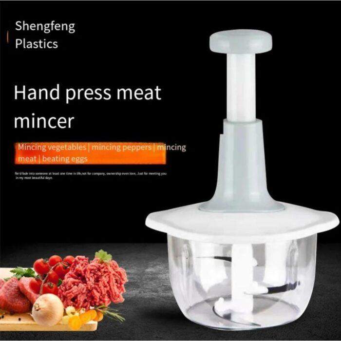 Hand Press Food Chopper 1.5L – Manual Vegetable and super Meat Grinder - Image 4