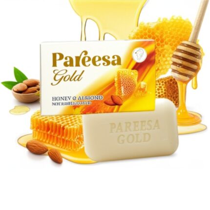 Pareesa Gold Honey & Almond Soap Super Moisturizing and Nourishing Daily Skincare for Soft, Smooth Skin All in 1