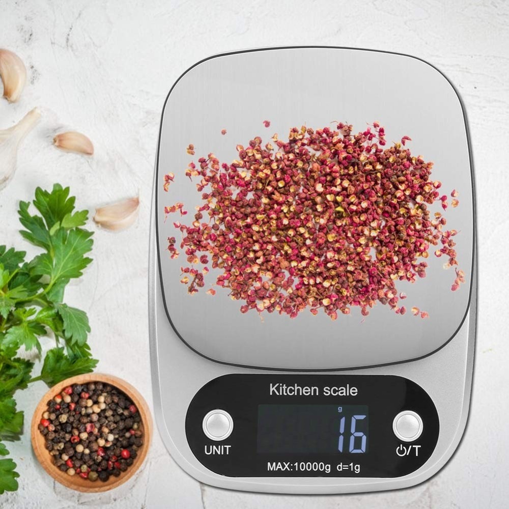 Kitchen Digital Weight Scale (5) Kitchen Digital Weight Scale, Electronic Kitchen Scale 1g–10000g, Super Silver - Image 1
