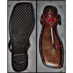 Kolhapuri Slipper Design No. 25-80 Elegant Brown super Handcrafted Leather Traditional Footwear for Men & Women