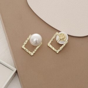 Korean Square Pearl Shape Earrings