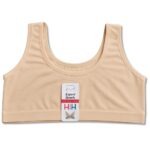 Malai Stuff Non-Padded Bra for Teenagers, Lightweight Comfortable Everyday Wear, Plain Beige, Sizes 28–34