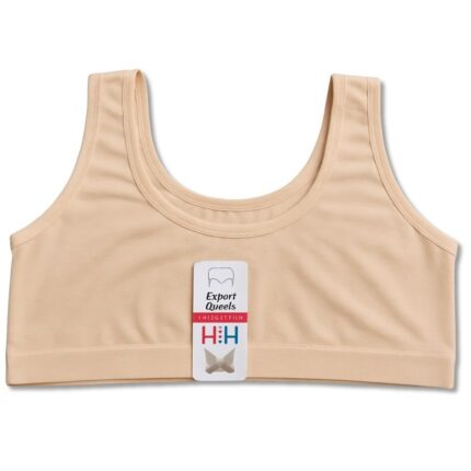 Malai Stuff Non-Padded Bra for Teenagers, Lightweight Comfortable Everyday Wear, Plain Beige, Sizes 28–34