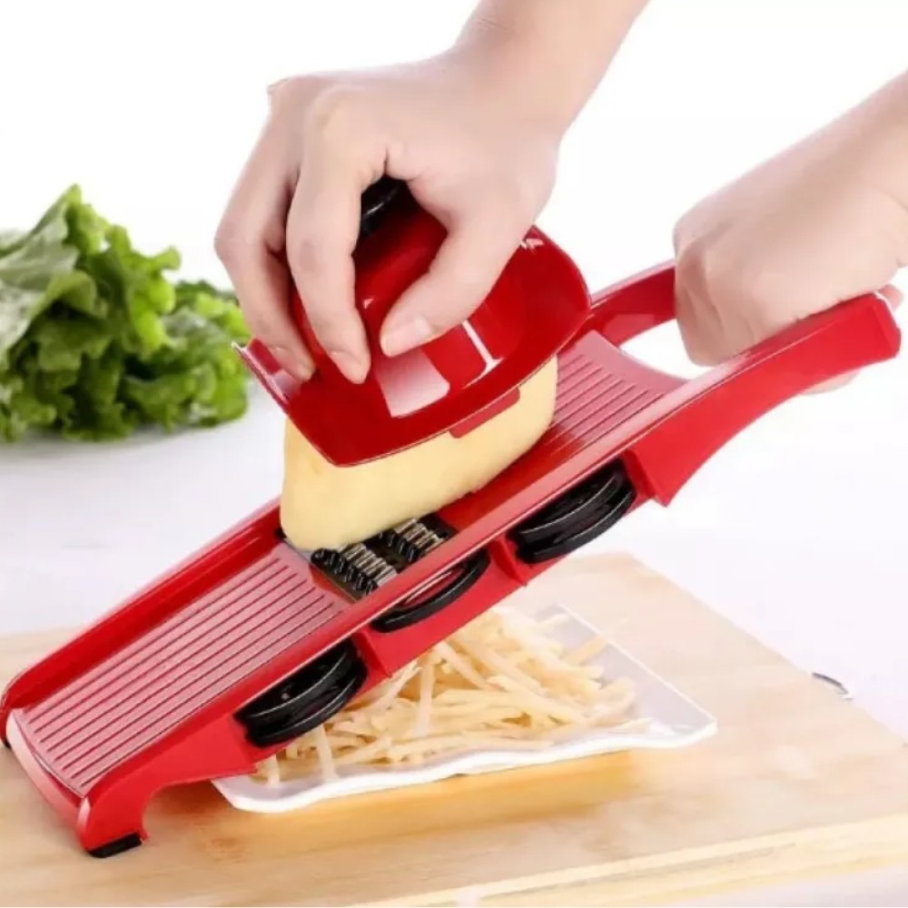 Mandolin Slicer Vegetable Cutter (2) 10-in-1 Mandolin Slicer Vegetable Cutter, Stainless Steel Super Blade Multi-Function Kitchen Tool - Image 1