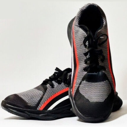Men Rubber Comfortable Joggers – Red Line Design, Soft and Cozy Daily Wear Footwear in Sizes 39–44