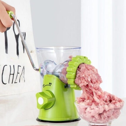 Grinder 100% High Quality Multifunctional Meat Mincer, Manual Vegetable Chopper Blender, ABS + Stainless Steel Kitchen Cooking Tool