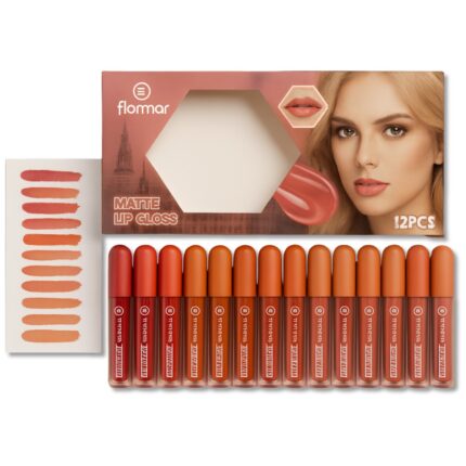 Super Nude Shades High Pigmented Lipgloss Set of 6 & 12, Creamy Long-Lasting Gloss, Moisturizing Smooth Finish for Everyday Wear