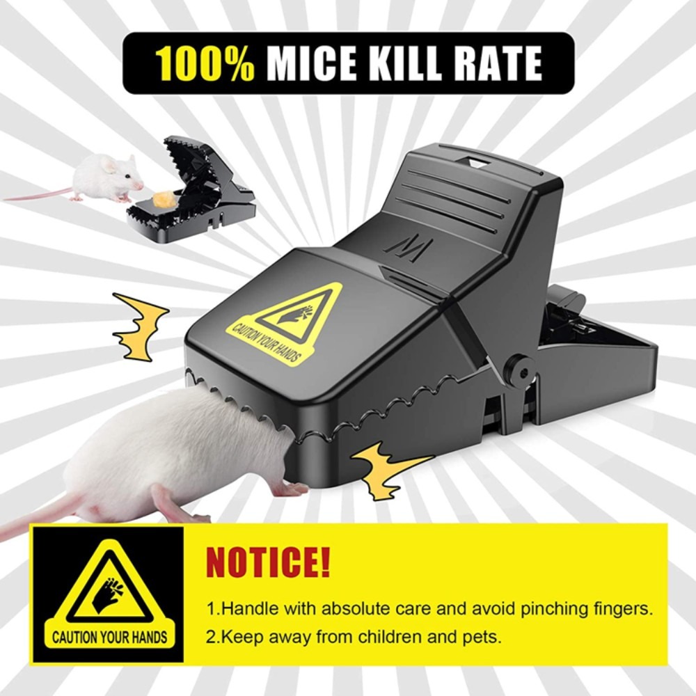 Reusable Plastic Mouse Trap (3) Heavy Duty Reusable Plastic Mouse Trap Durable, Super Safe & Humane Rodent A1 Control Trap for Indoor & Outdoor Use - Image 3