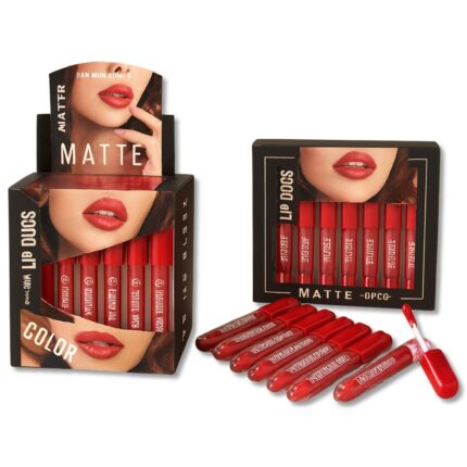 Romantic Empire Matte Lipgloss Set of 6, Super Pigment Long-Lasting Liquid Lip Gloss, Shades of Red Collection