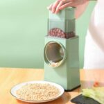 Vegetable Cutter Multifunctional Rotary Cheese Grater, Manual Drum Slicer with 3 Interchangeable Stainless super Steel Blades - Image 4