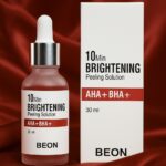 BEON 10 Min Brightening Peeling Solution AHA + BHA Exfoliating Facial Treatment for Radiant, Smooth & Even Skin, 30ml