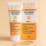 Beaker Beauty Light Fluid Sunscreen SPF PA+ Lightweight, Broad-Spectrum UVA/UVB A1 Protection, Hydrating & Anti-Ageing Formula