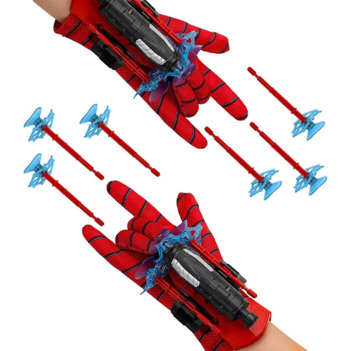 Spider Man Wrist Shooter Launcher Toy Set for Kids Super Launchers with Suction A1 Darts & Interactive Role Play Transmitter - Image 1
