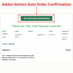 auto order confirmation for whatsapp