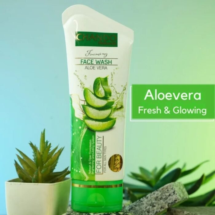 Chando Naturals Aloe Vera Beauty Face Wash 100ml, Gentle Hydrating Cleanser for Sensitive & Dry Skin - Image 2
