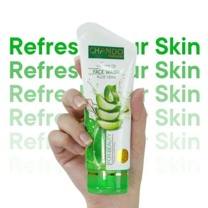 Chando Naturals Aloe Vera Beauty Face Wash 100ml, Gentle Hydrating Cleanser for Sensitive & Dry Skin - Image 3