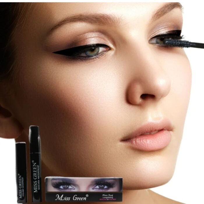 Miss Green FIT ME Waterproof Mascara & Eyeliner, 2,in,1 Long-Lasting Smudge,Proof Eye Makeup Duo - Image 2