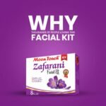 Moon Touch New Zafrani Facial Kit 8 Pcs, Saffron Herbal Brightening Facial Kit for Glowing Skin