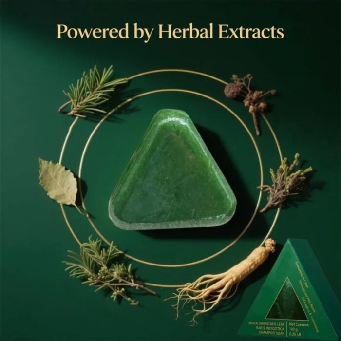 Nature Triangle Shampoo Bar 50g, Plant-Based Herbal Hair Growth Shampoo Bar for Hair Fall & Scalp Care - Image 3