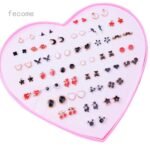 36 Pairs Random Beautiful Ear Studs with Silicone Back Stopper - Image 4