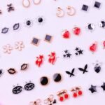 36 Pairs Random Beautiful Ear Studs with Silicone Back Stopper