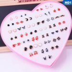 36 Pairs Random Beautiful Ear Studs with Silicone Back Stopper - Image 3