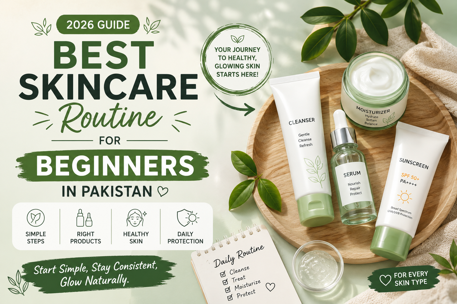 Best skincare routine for beginners in Pakistan 2026