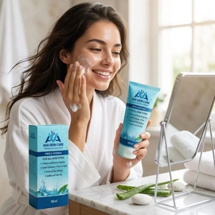 AVA Face Wash, Glycolic Acid & Vitamin-Enriched Brightening Cleanser - Image 3