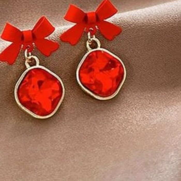 Bow Shape Korean Earrings