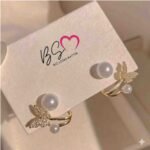 Butterfly Pearl Korean Earrings 3